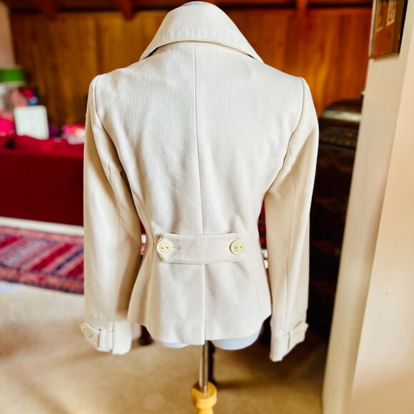 LYNNE Ivory Double Breasted Short Jacket Coat – 1 Junior - Ladies 0 - Picture 7 of 10